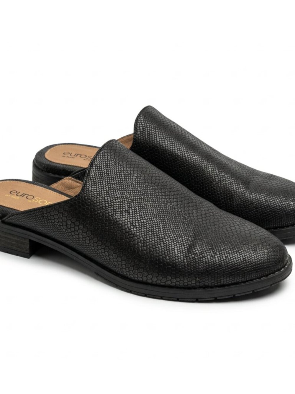 Eurosoft by Sofft Caelyn Womens Chunky Block Heel Slip On Sandals Mules 10M